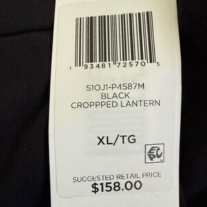 Eileen Fisher Black Cropped Lantern Pants